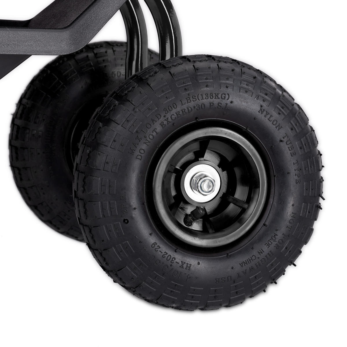 ROLLSITZ - Schwarz, Kunststoff/Metall (42/56/77cm) - Relaxdays