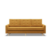 SOFA 3-SITZER MIT SCHLAFFUNKTION BLANK, Gelb - Gelb, Textil (212/88/92cm) - Mebligo