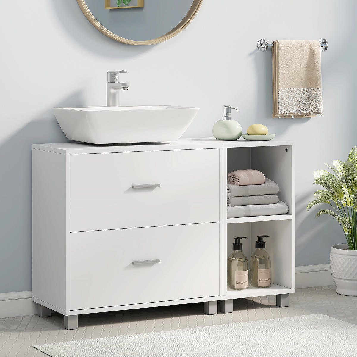 HÄNGESCHRANK Weiß 1 Stück - Weiß, Kunststoff (90/60/30cm) - GiPP