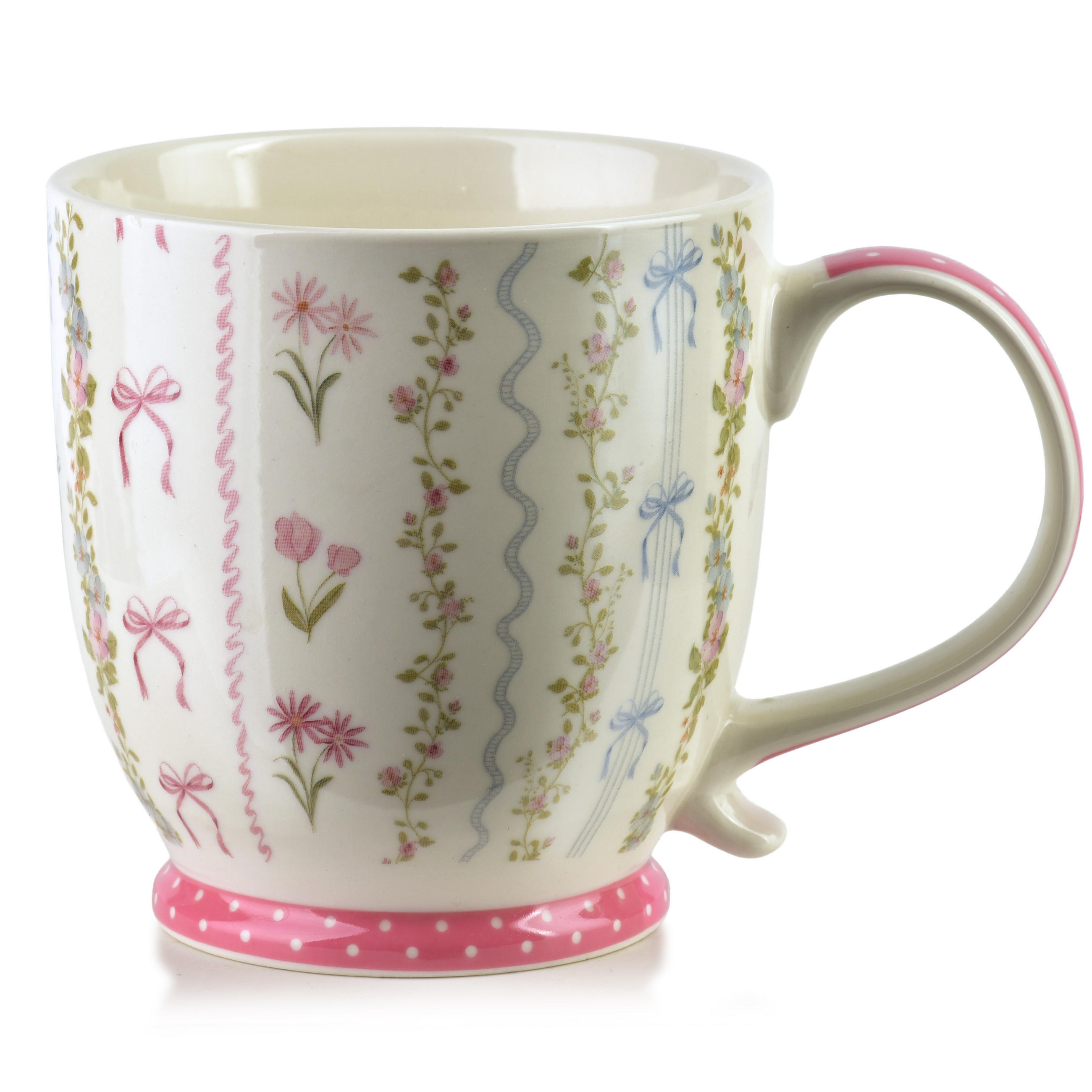 BECHER SASSY 10x14,5x10,5cm Porzellan - Pink, Keramik (0.51L) - Mondex