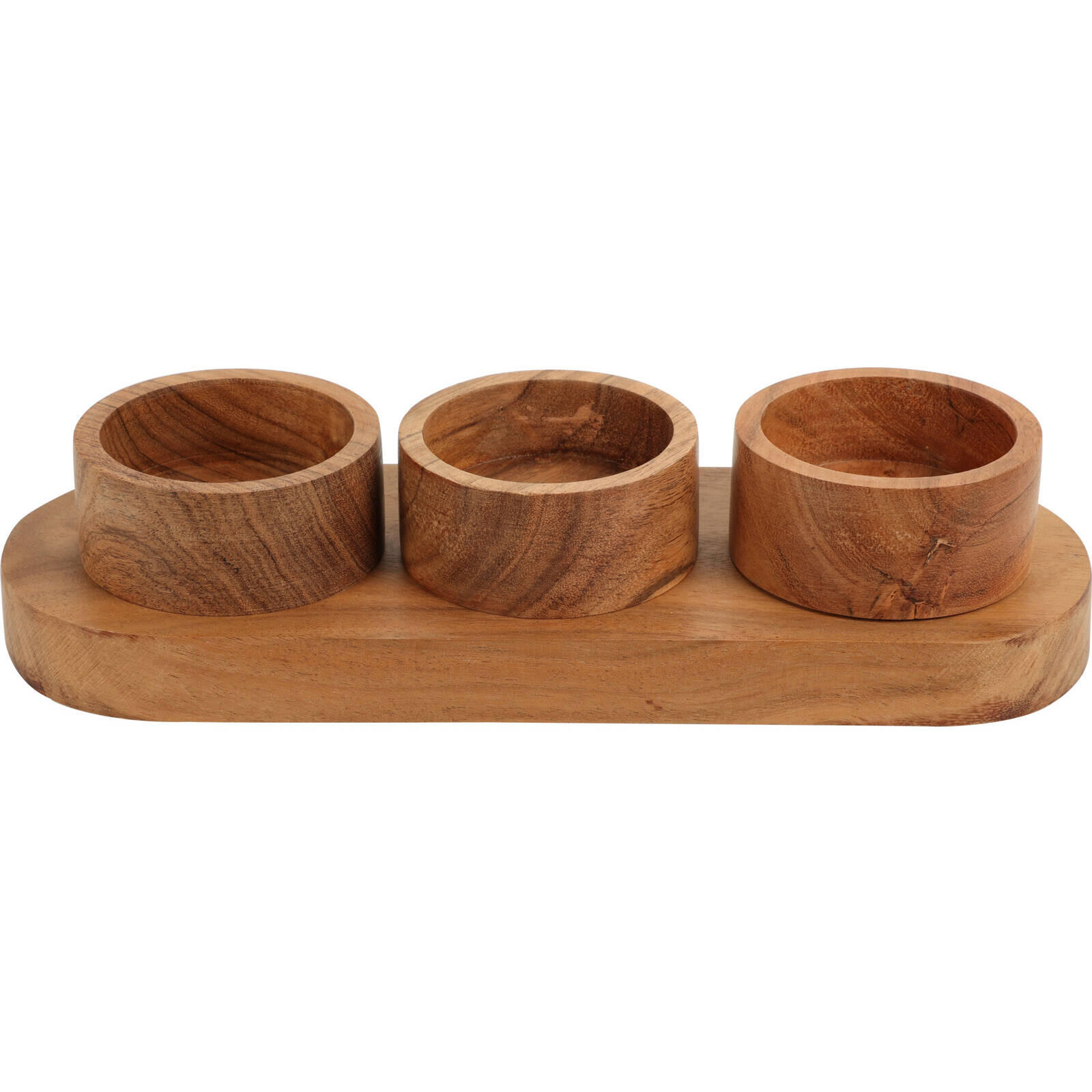 SNACKSCHALEN Akazienholz 28/10/6 cm 3er-Set - Braun, Holz (10/6/28cm)