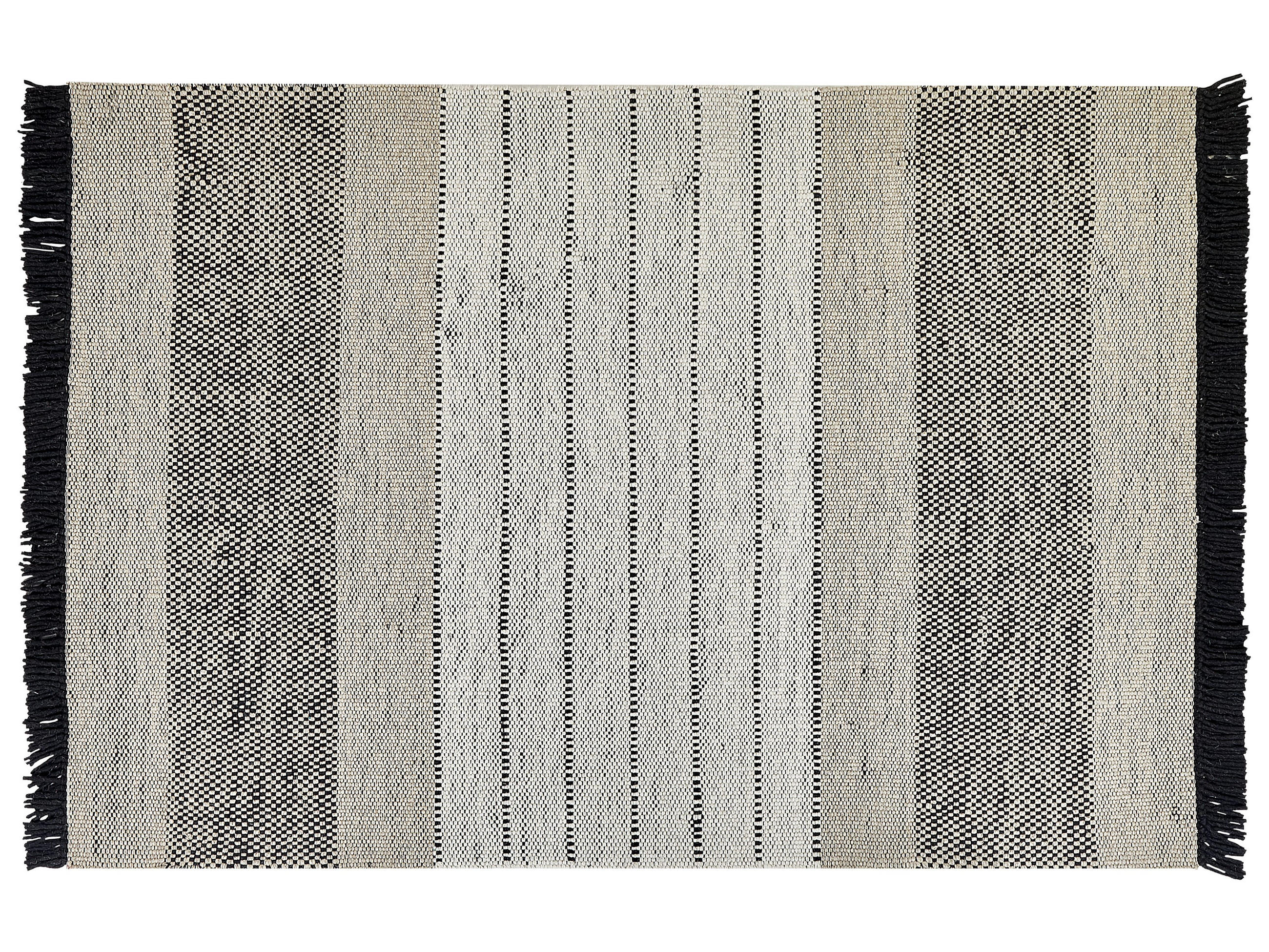 TEPPICH geflochten Yazlik 200/140 cm - Beige, Textil (140/200cm) - Beliani