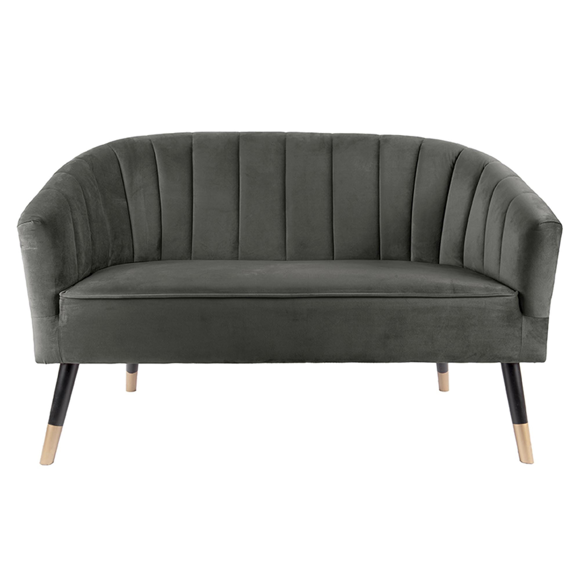 BANK Braun 71/128/80 cm - Dunkelgrau, Textil (128/80/71cm) - Leitmotiv