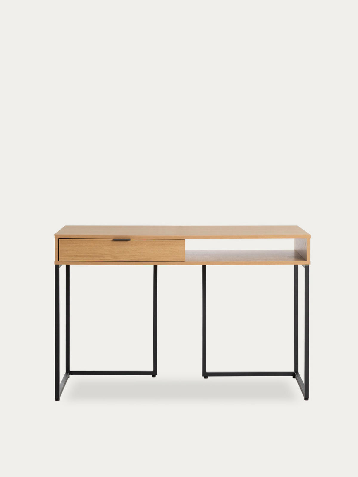 SCHREIBTISCH Bari Natur 50 x 120 - Schwarz/Braun, Holzwerkstoff (120/50/78cm) - Kenay Home