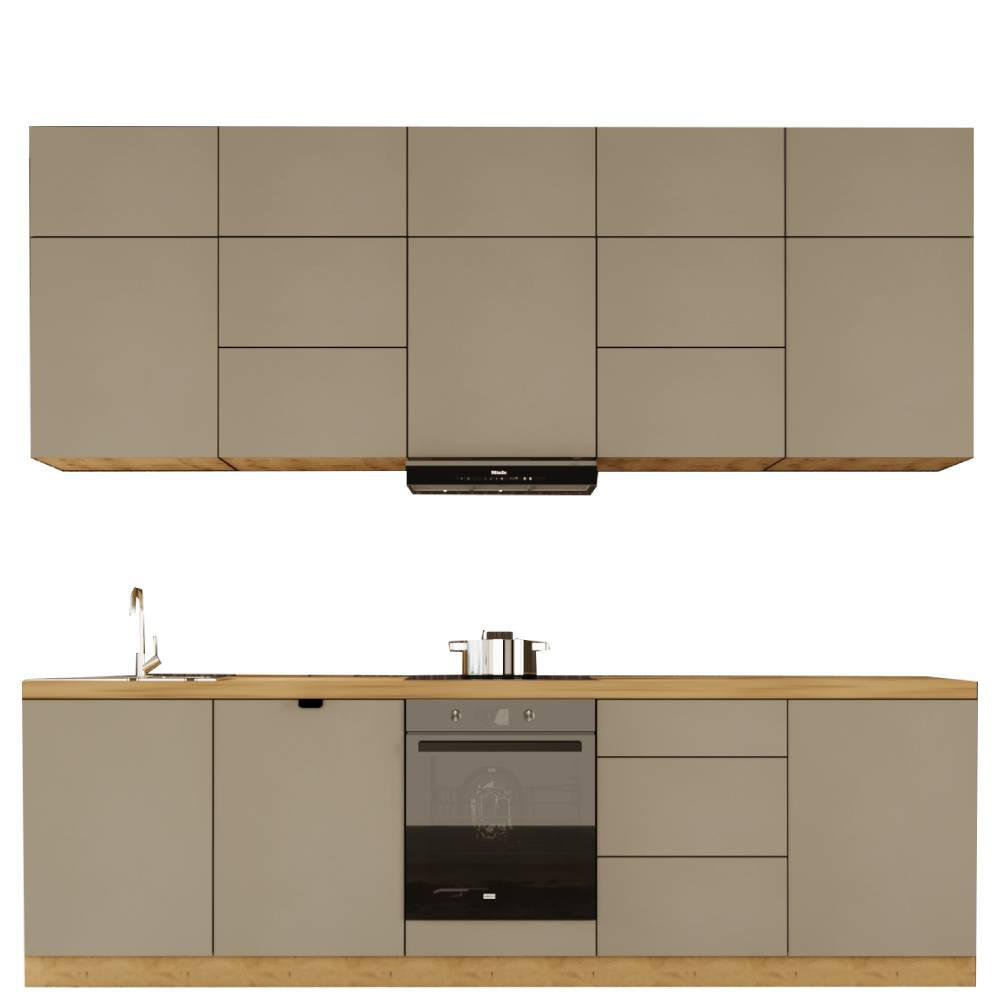 Milaros Markt Küchenzeile Beige 300x212x52 cm