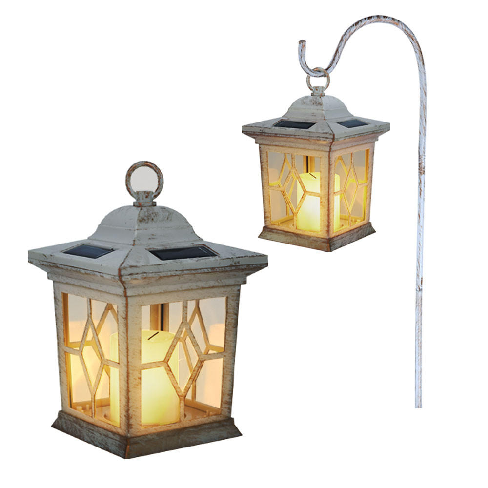 LED AUSSENLEUCHTE Solarmetall Weiß - Weiß, Metall (21/14.3/31cm) - Globo Lighting