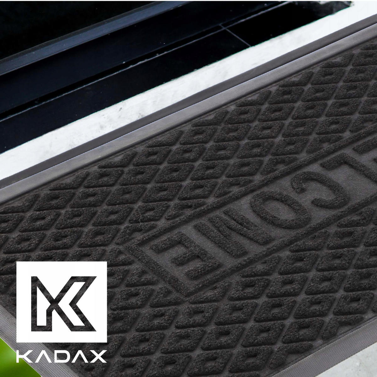 FUSSMATTE 60 x 40 cm, rechteckig - Schwarz, Kunststoff (60/40cm) - KADAX