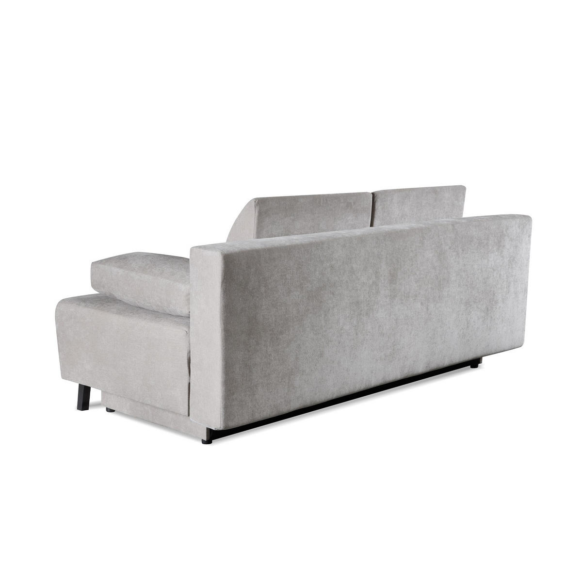 SCHLAFSOFA Aruna, Hellgrau - Hellgrau, Textil/Metall (200/90/98cm) - Bettso