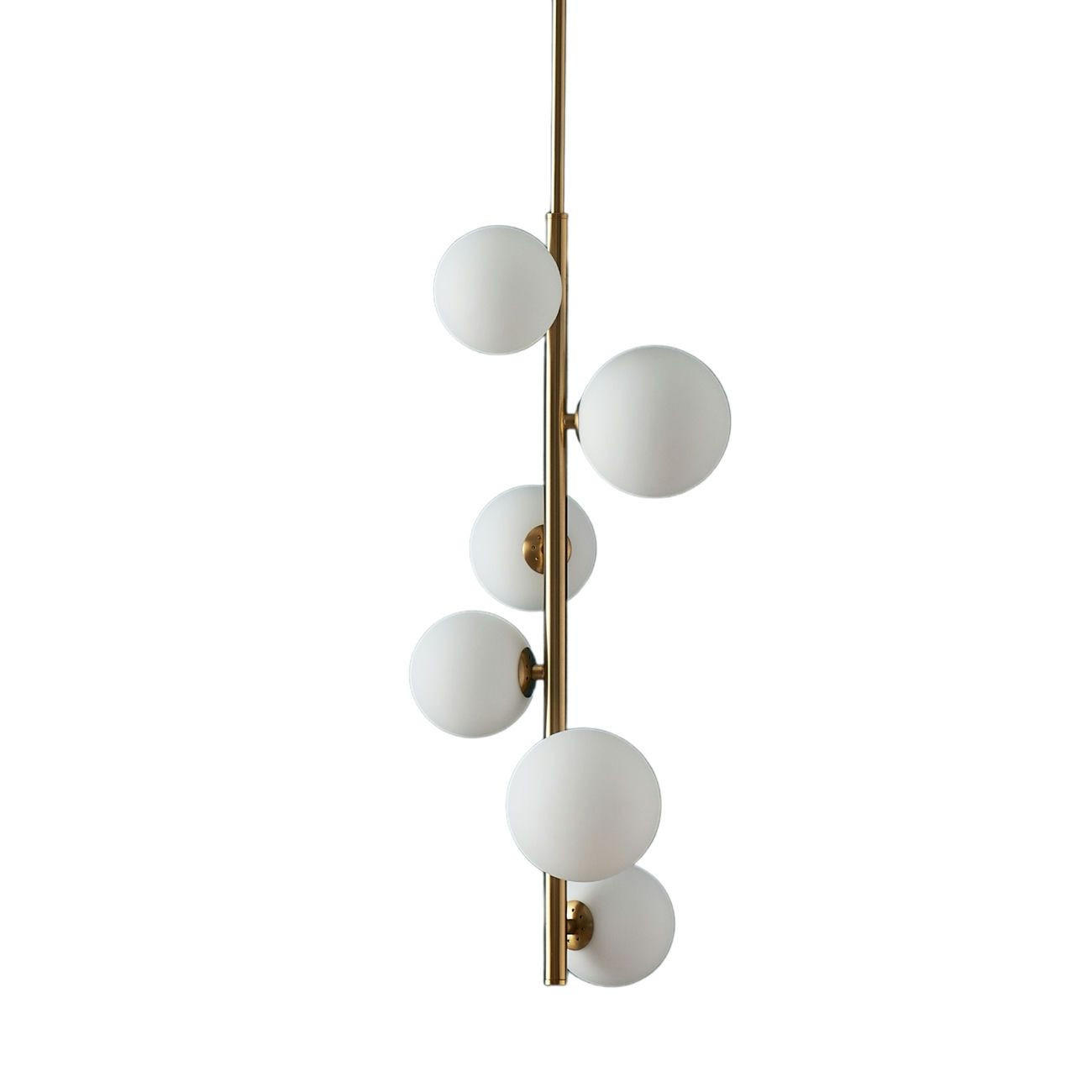 HÄNGELEUCHTE Marbella, Weiß und Gold, 60cm - Goldfarben, Glas (60/28/60cm) - KOSILUM