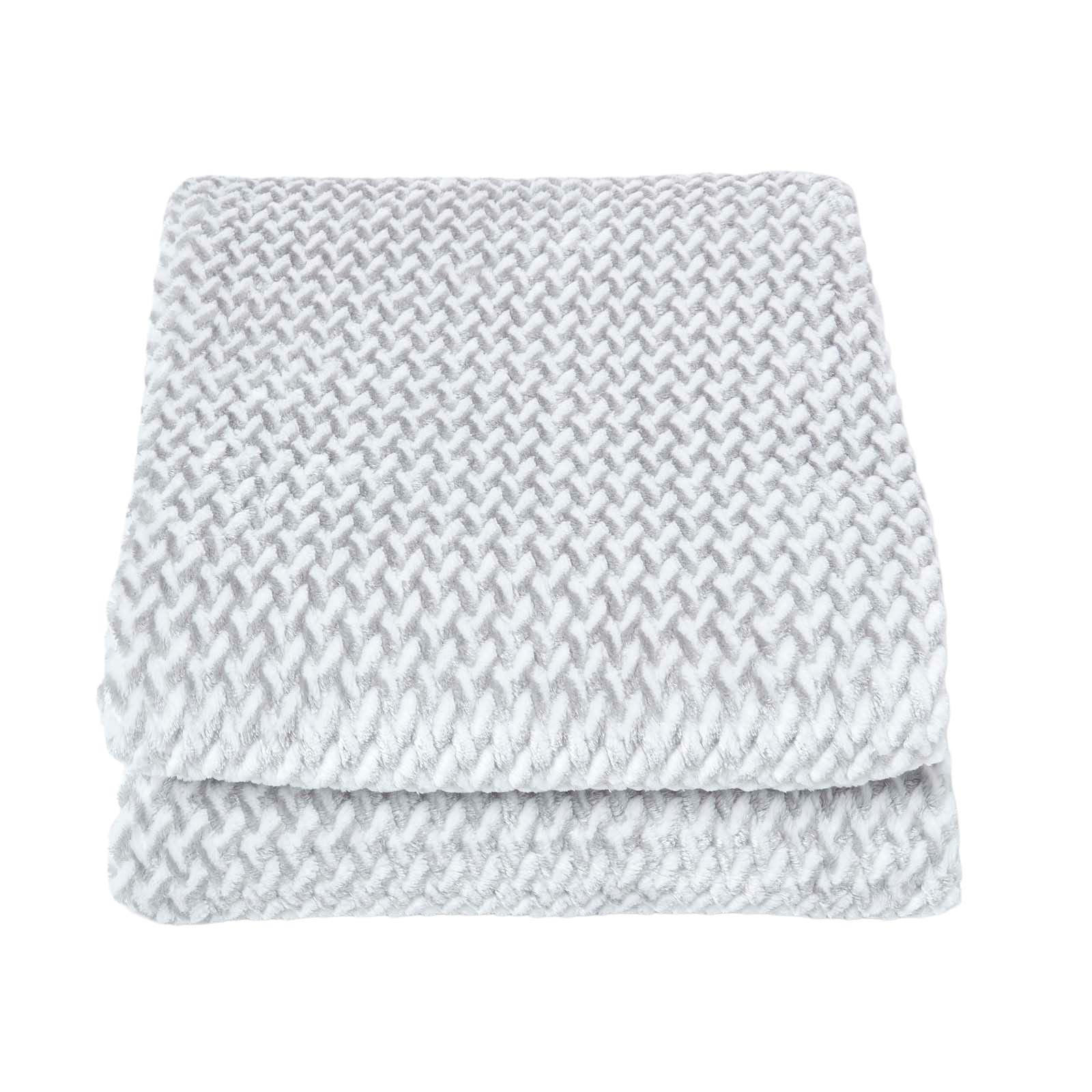 SAMT-WOHNDECKE Mora 130/160 cm, Jacquard - Grau, Textil (130/160cm) - Homescapes