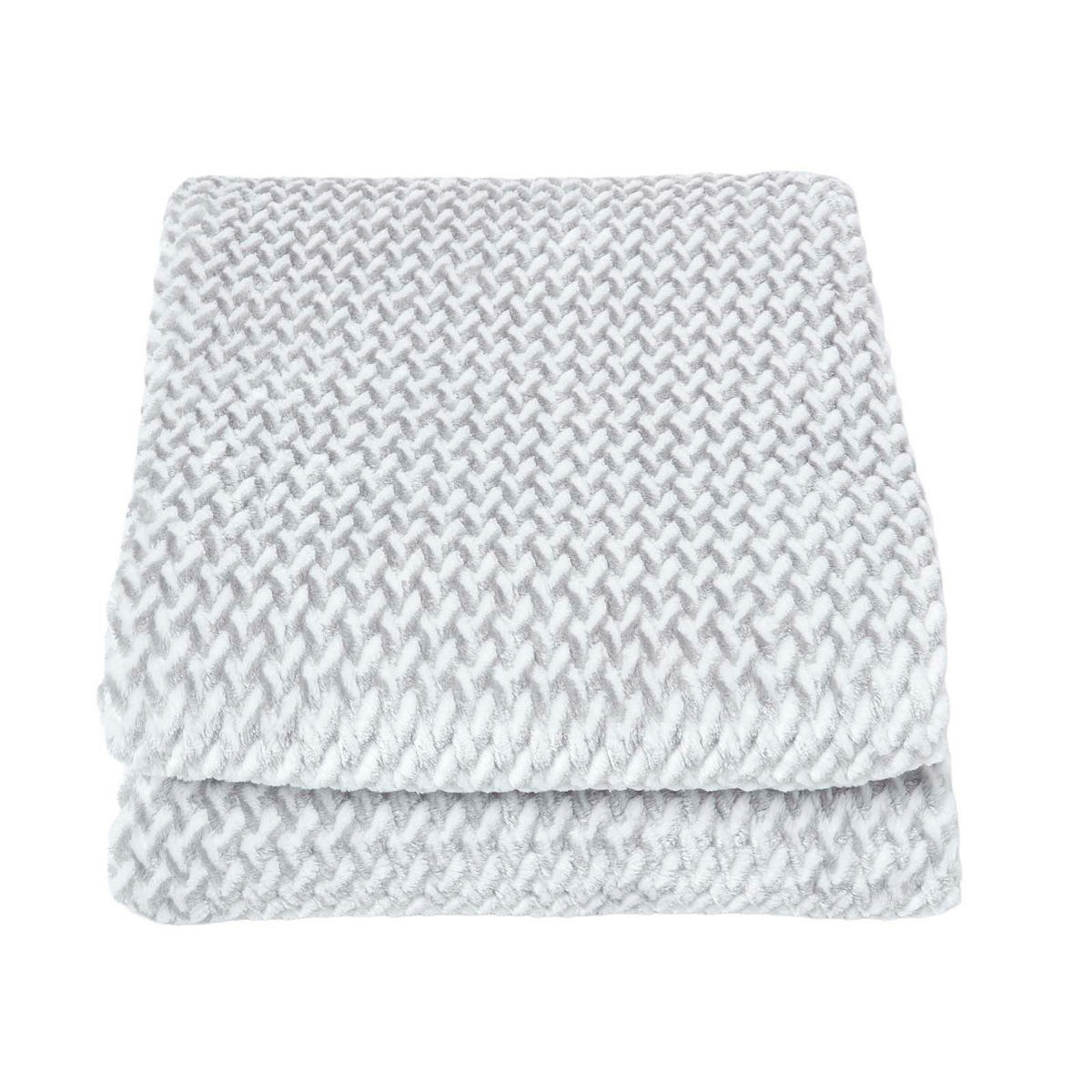 SAMT-WOHNDECKE Mora 130/160 cm, Jacquard - Grau, Textil (130/160cm) - Homescapes