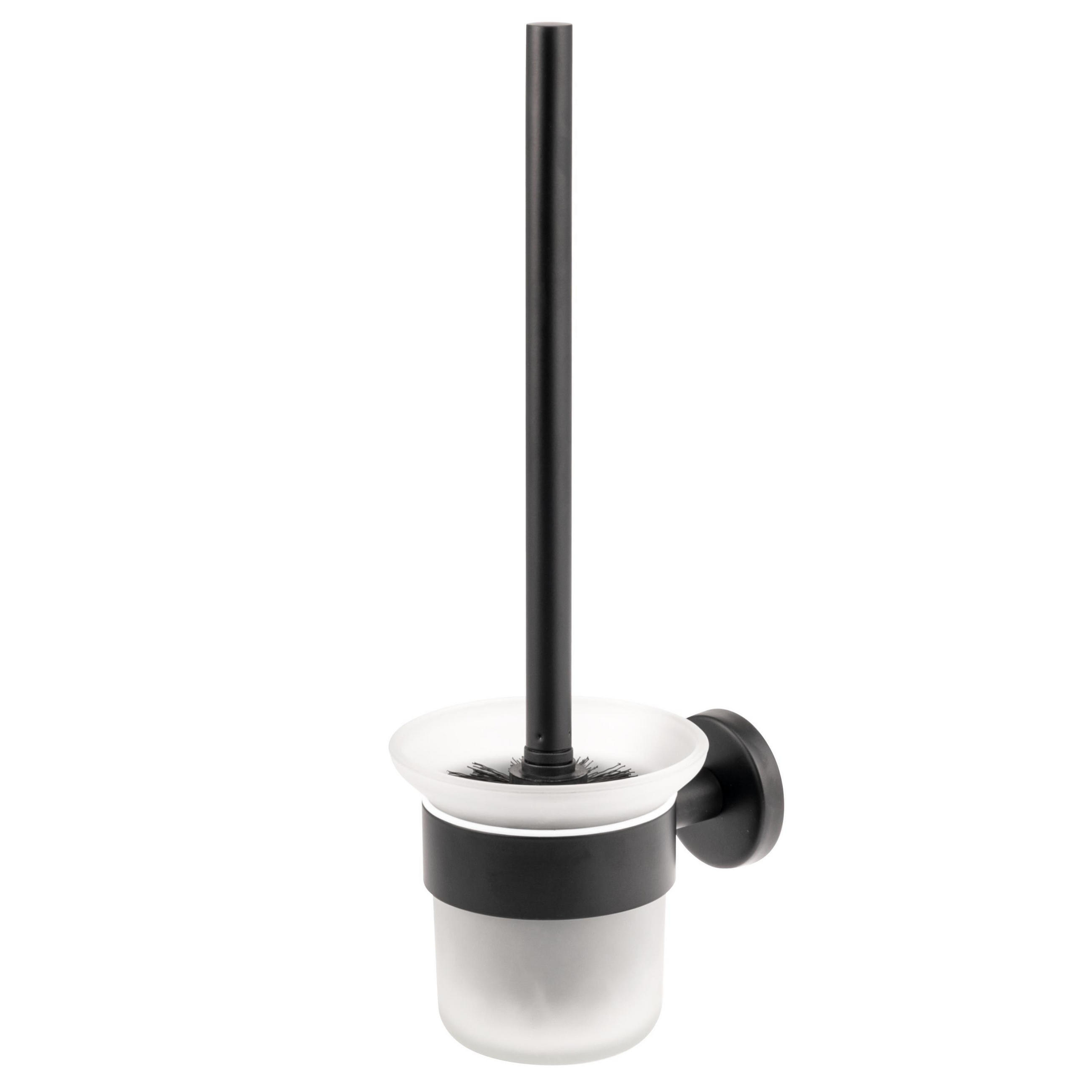 WC-GARNITUR PIAZZA BLACK, schwarz - Schwarz, Kunststoff (11.5/36/14.5cm) - bremermann