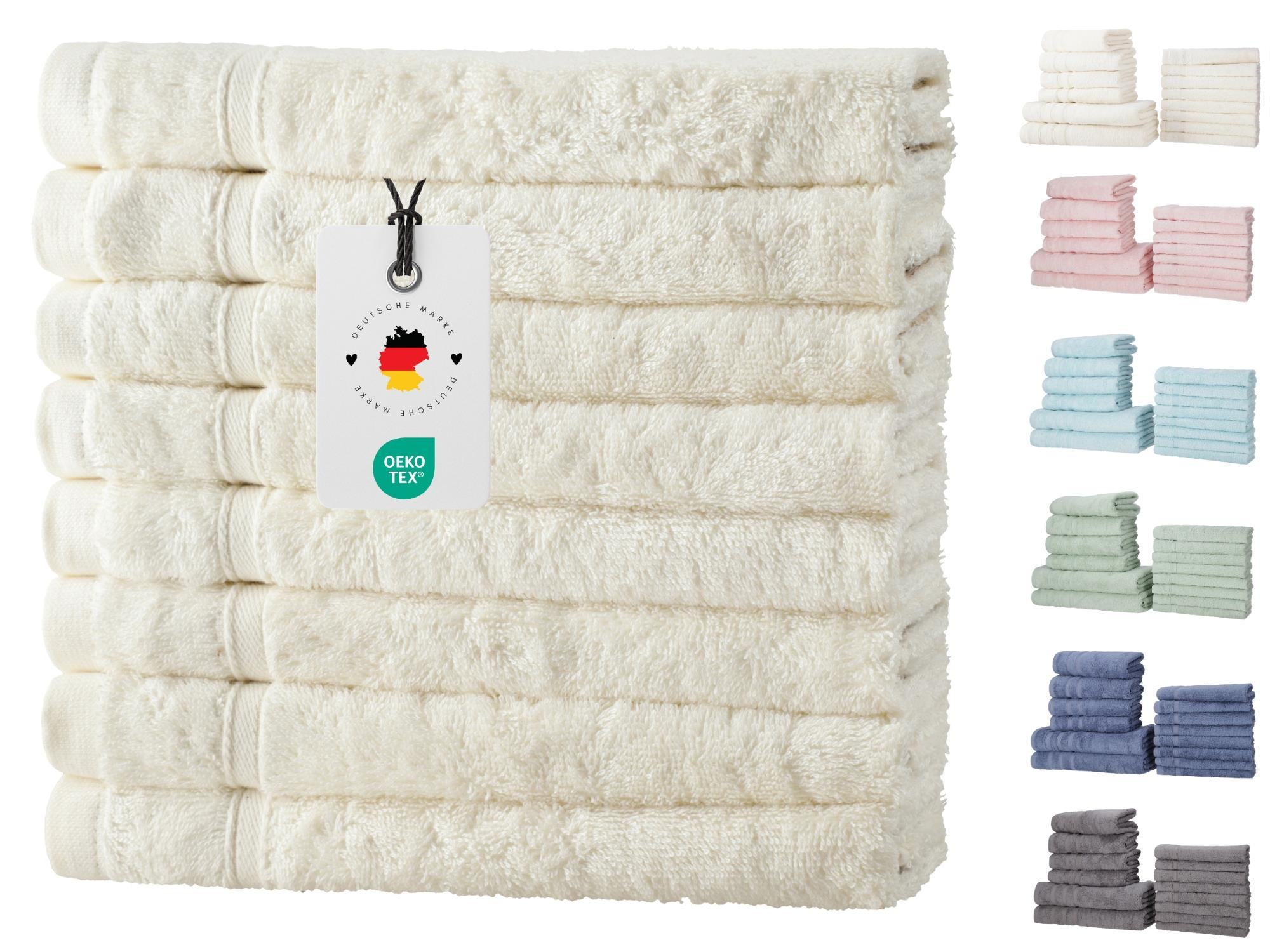 GÄSTETÜCHER 30x50 cm 450g/m2 im 8er Set, Gästetuch Natur - Naturfarben, Textil (35/50cm) - Carpe Sonno