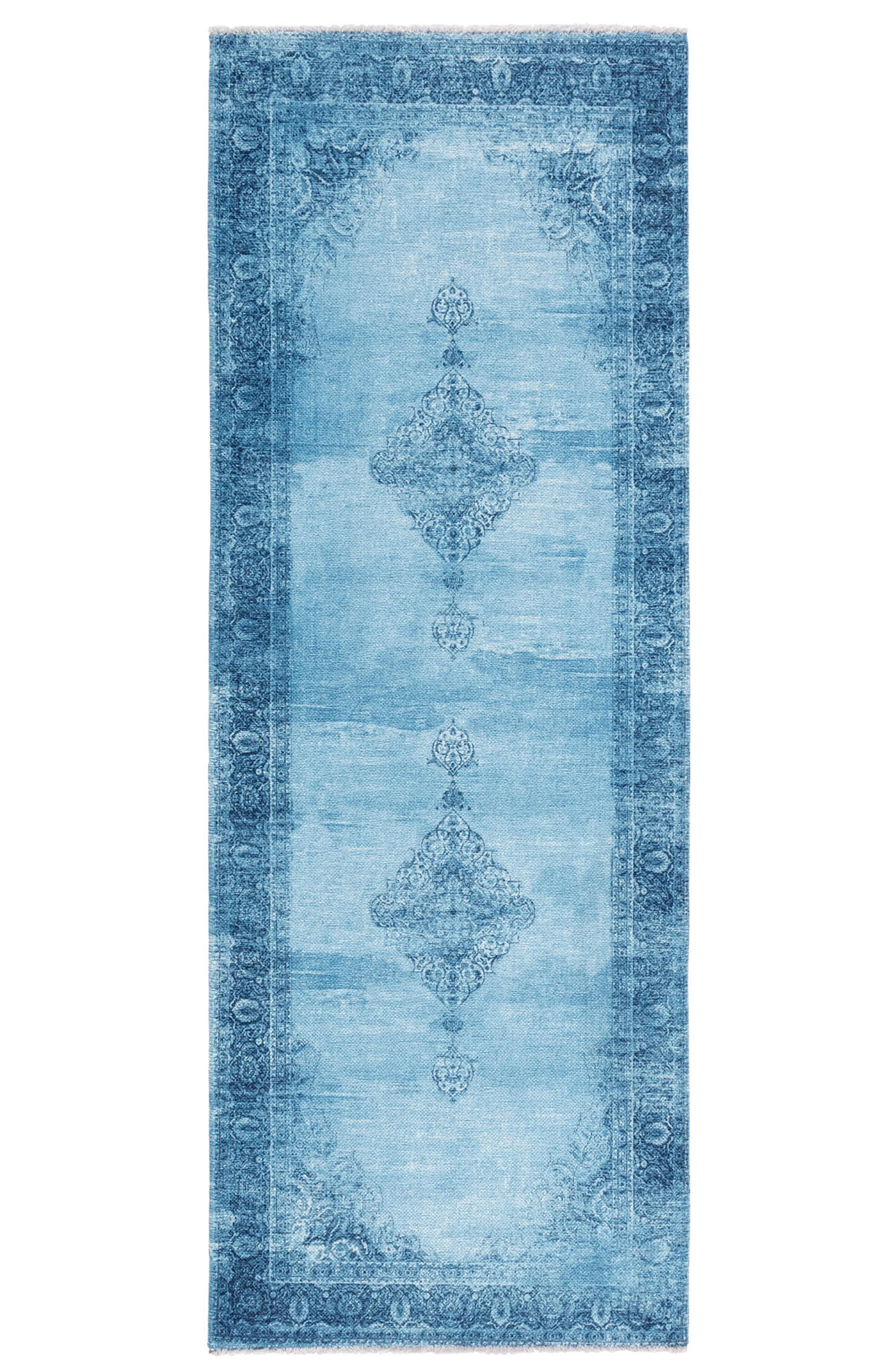 VINTAGE-TEPPICH Jeans Blau 80X195cm - Türkis, Textil (80/195cm) - Tesso Living