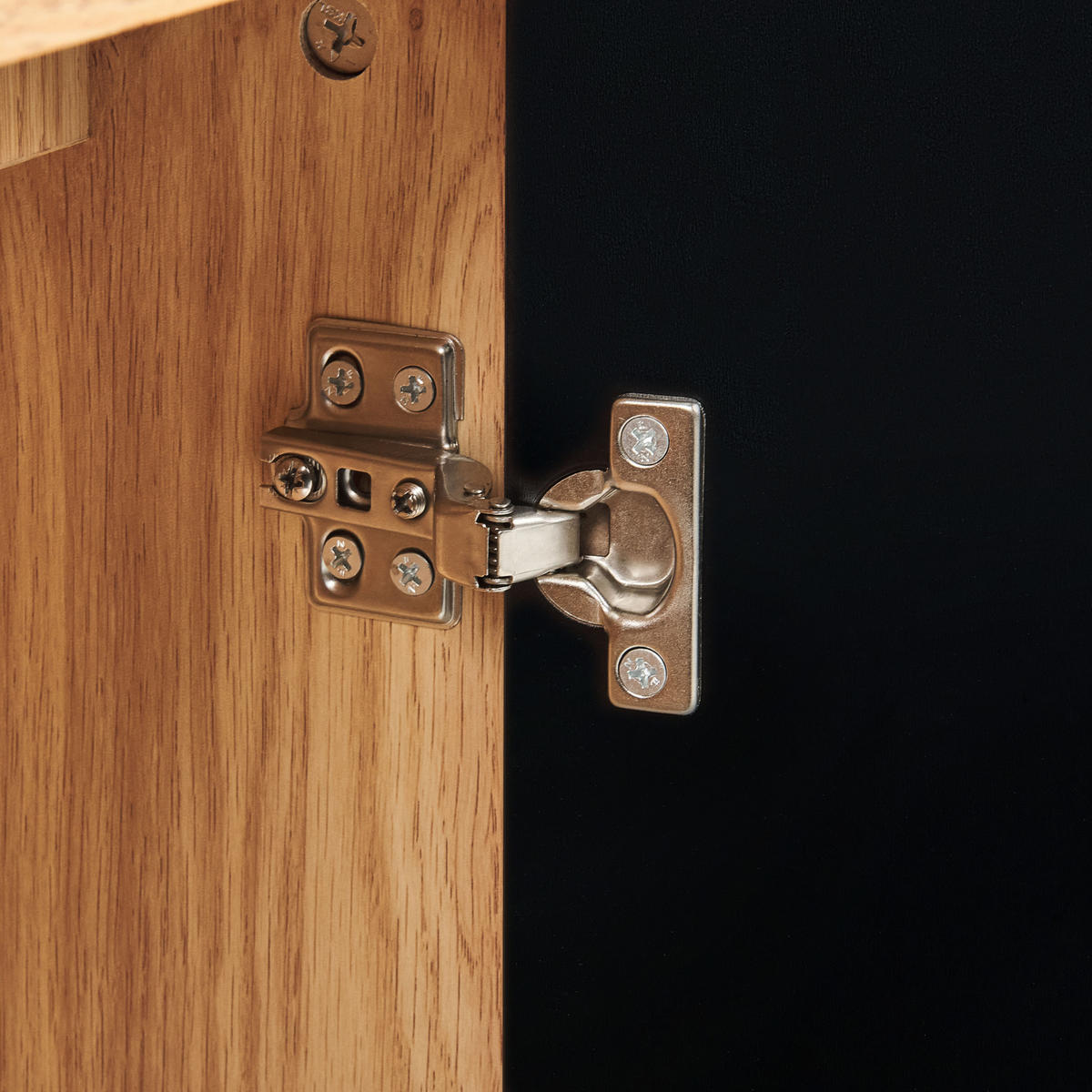 SCHRANK Schwarz Bristow - Schwarz, Holzwerkstoff (76/84/40cm) - Beliani