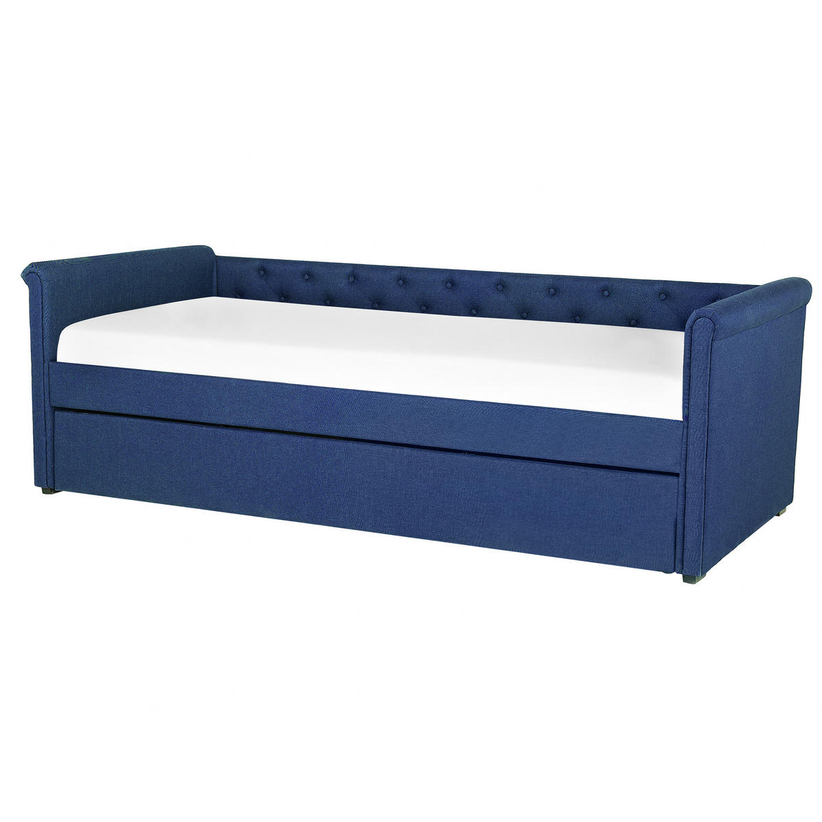 TAGESBETT 90/200cm Marineblau Libourne - Blau, Textil (90/200cm) - Beliani