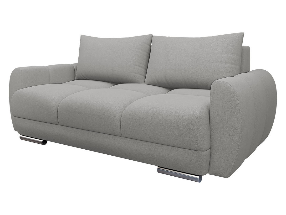 SOFA Logo 2 - Silberfarben/Hellgrau, Holz/Kunststoff (186/89/97cm) - MIRJAN24
