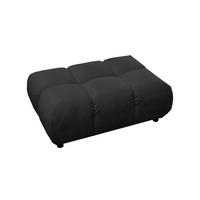 HOCKERBANK VIVIEN Schwarz Velvet - Schwarz, Textil (108/41/73cm) - KAWOLA