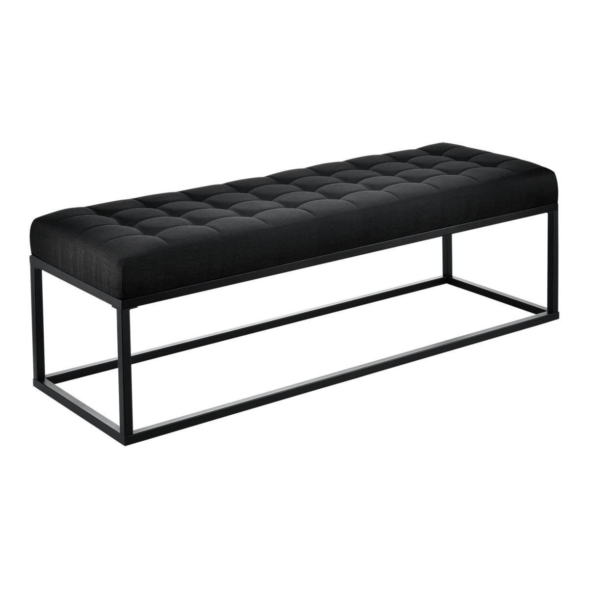 POLSTERBANK Salta - Schwarz, Textil/Metall (120/38/40cm) - pro.tec