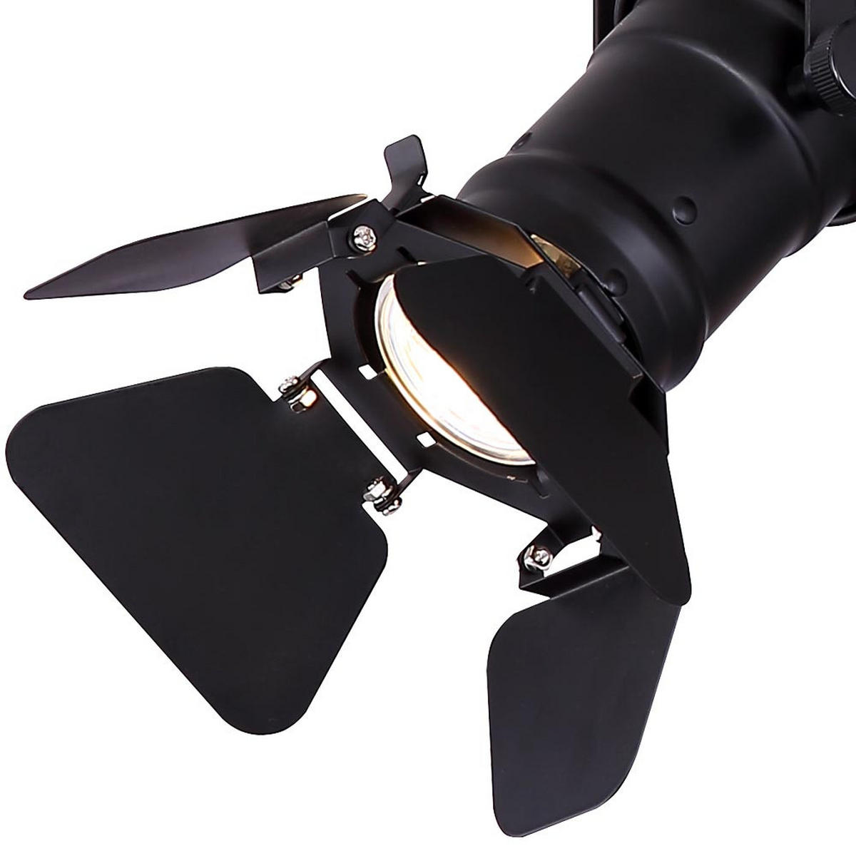 DECKENLEUCHTE Metall Schwarz 3-flammig - Schwarz, Metall (40/40/26.5cm) - Globo Lighting