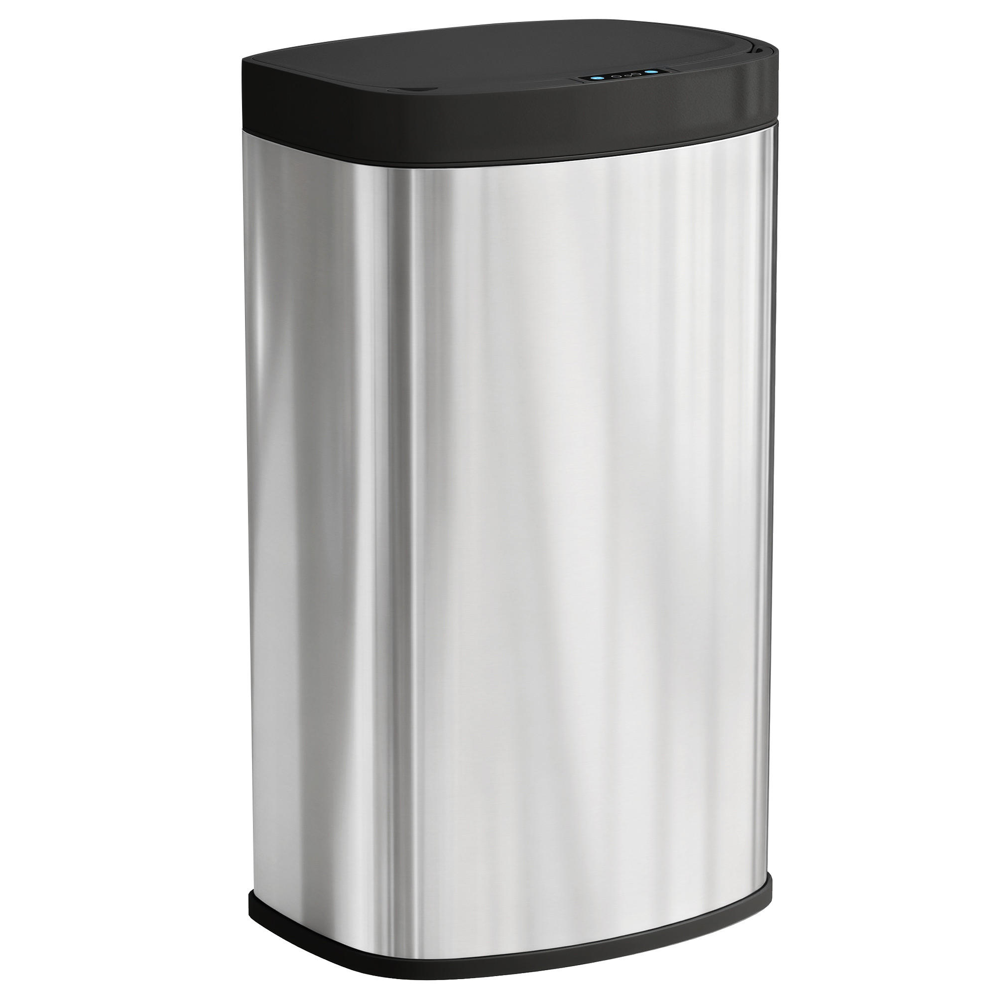 KÜCHENABFALLEIMER Silber Sensor Soft-Close Edelstahl 55L - Silberfarben, Metall (38/69/28.5cm) - PANGIVO