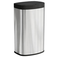 KÜCHENABFALLEIMER Silber Sensor Soft-Close Edelstahl 55L - Silberfarben, Metall (38/69/28.5cm) - PANGIVO