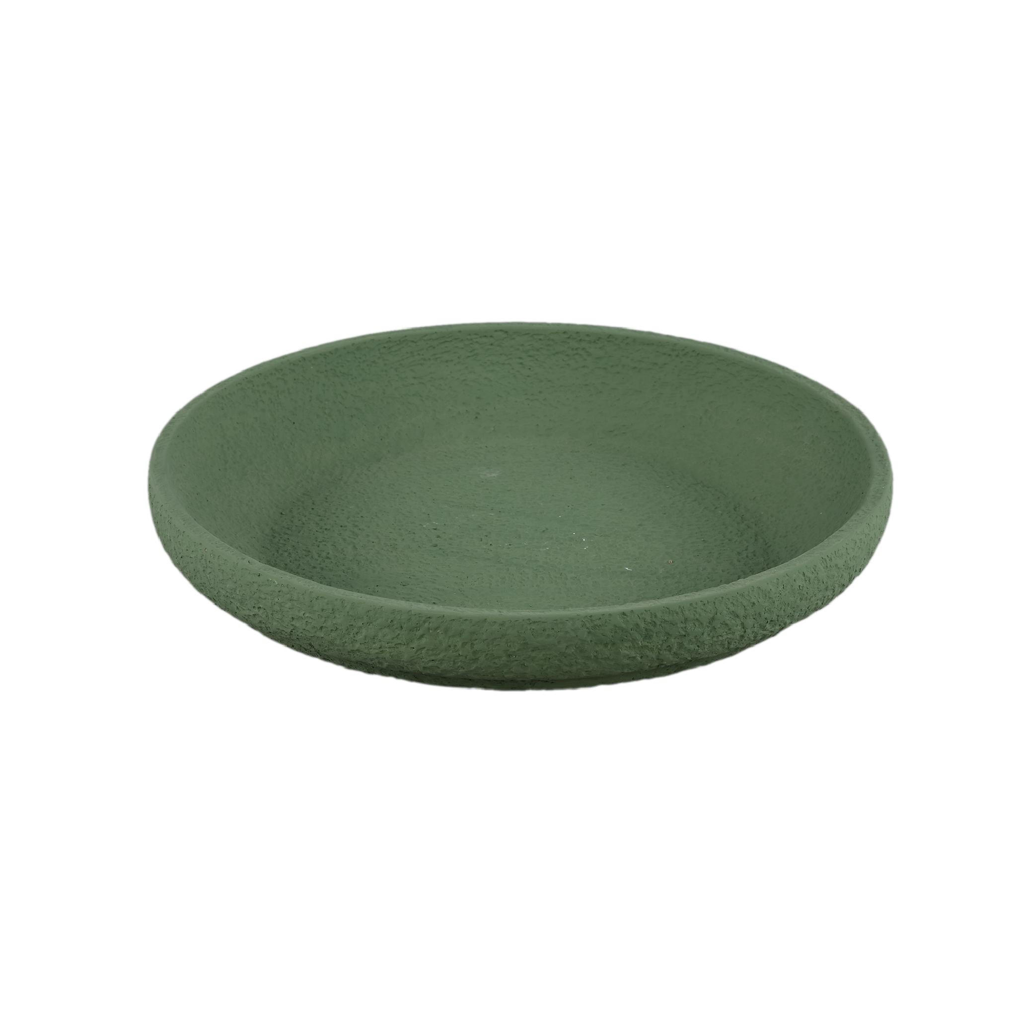 SCHALE Hillie Grün 35/35/6cm - Grün, Stein (6cm) - PTMD Collection