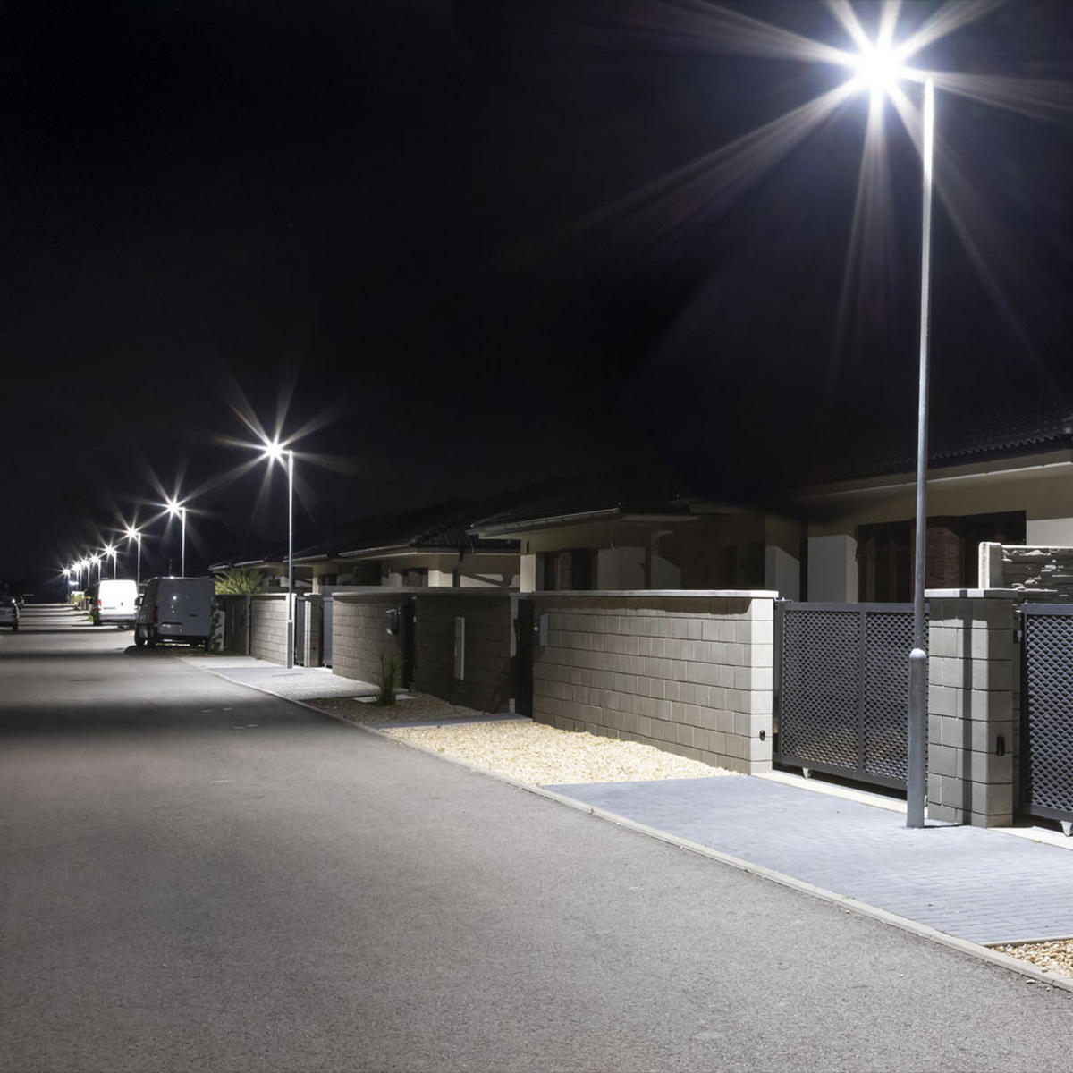 LED STRAHLER Außenleuchte Grau - Grau, Metall (46/22/8.8cm)