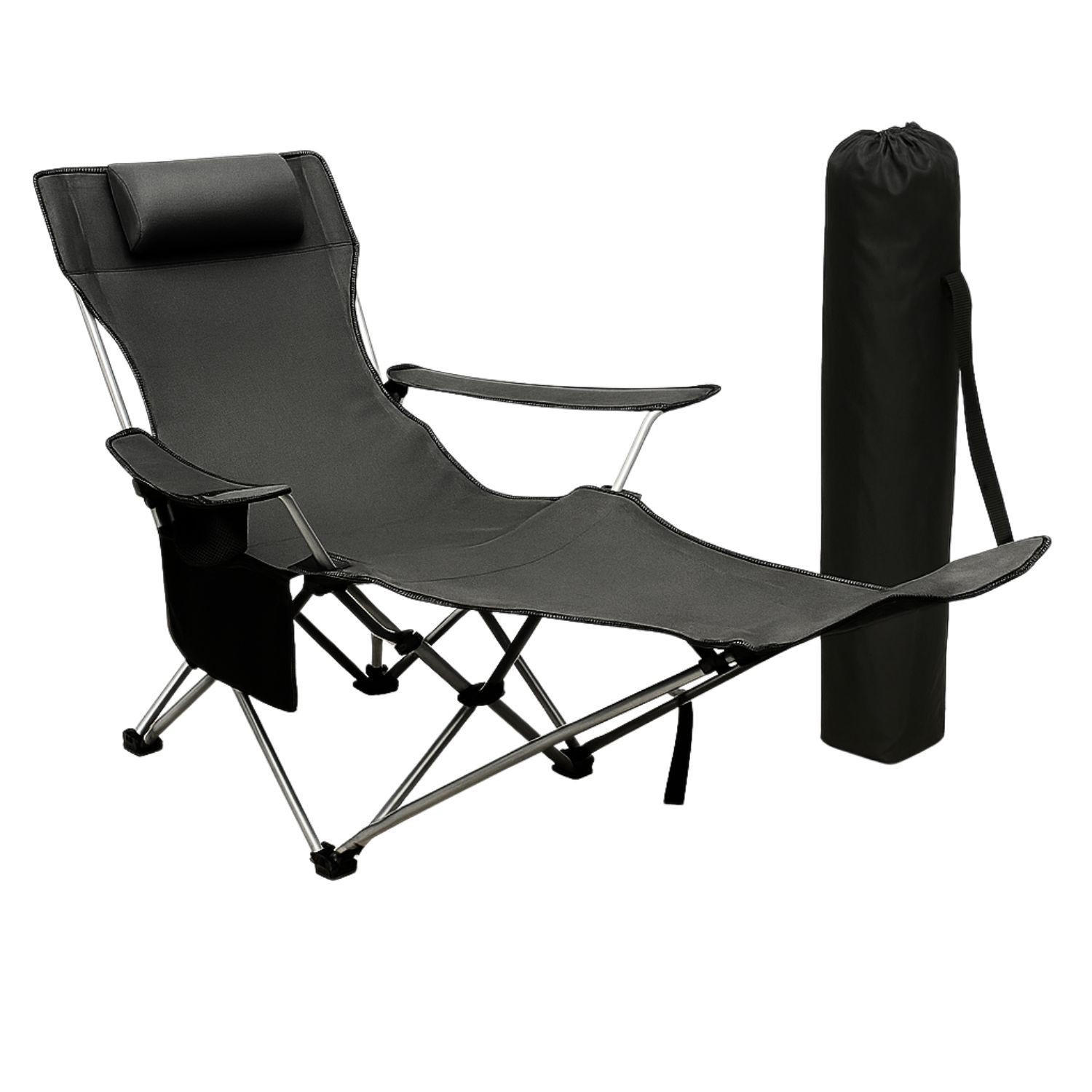 GARTEN LIEGESTUHL klappbar in Schwarz - Schwarz, Metall (53/88/156cm) - Coemo