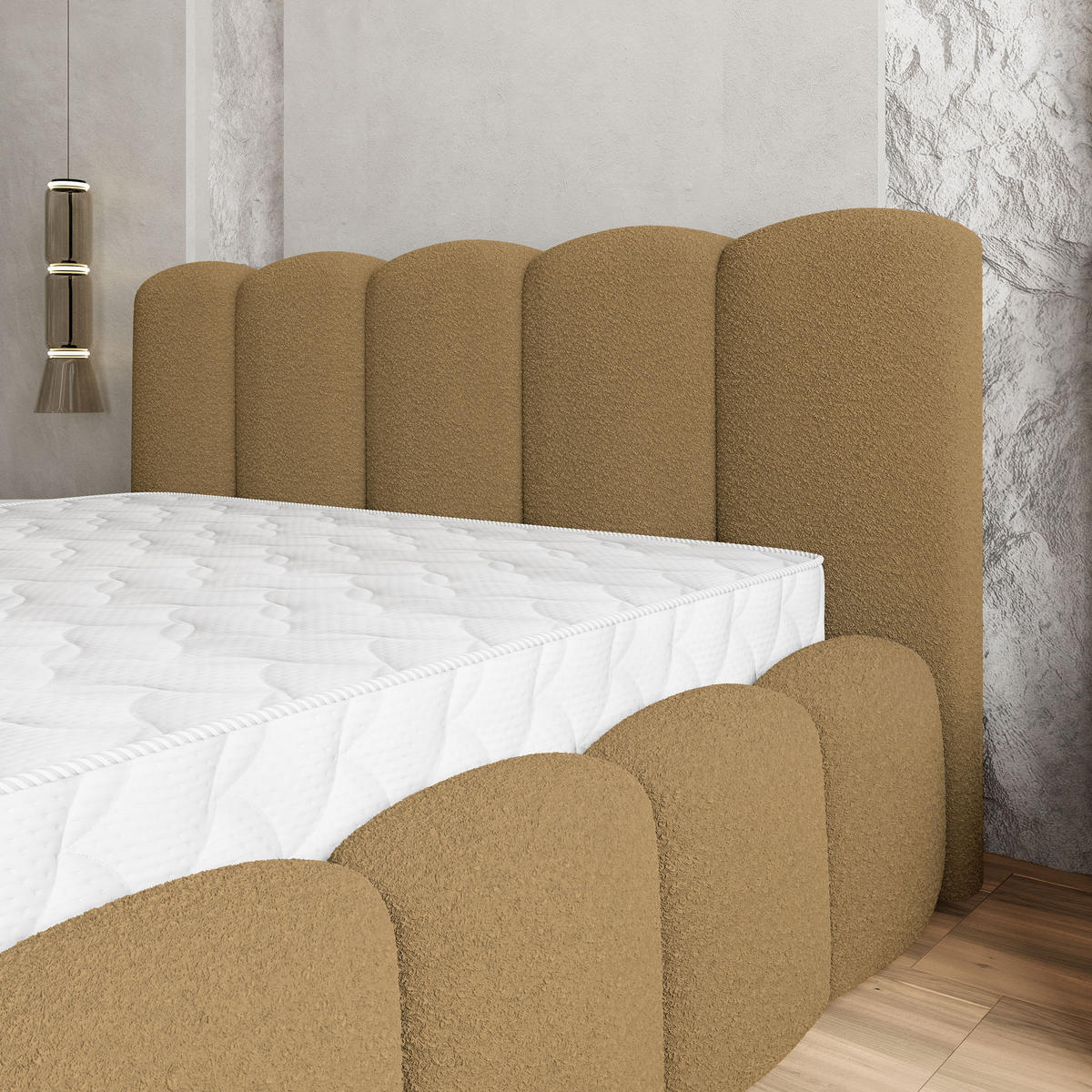 POLSTERBETT FALINA 180x200 cm mit Bettkästen - Orange - Orange, Holz (180/200cm) - MASSENO