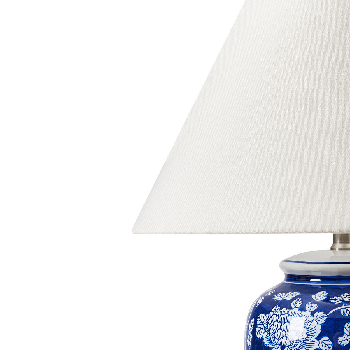 TISCHLEUCHTE Blau/Weiß Angeles - Blau/Weiß, Keramik (42/42/62cm) - Beliani