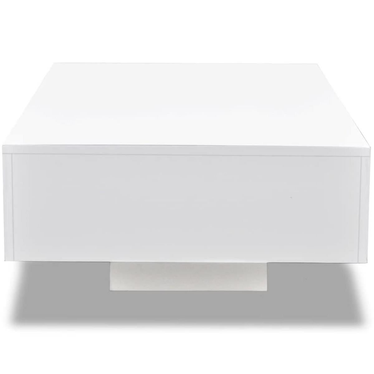 COUCHTISCH Hochglanz-Weiß - Weiß, Holzwerkstoff (88/55/31cm) - furnicato