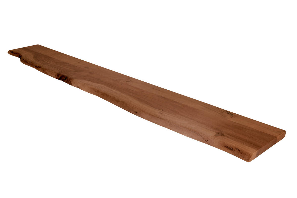 WANDREGAL AMANDA - Braun/Akaziefarben, Holz (150/3/20cm) - SAM
