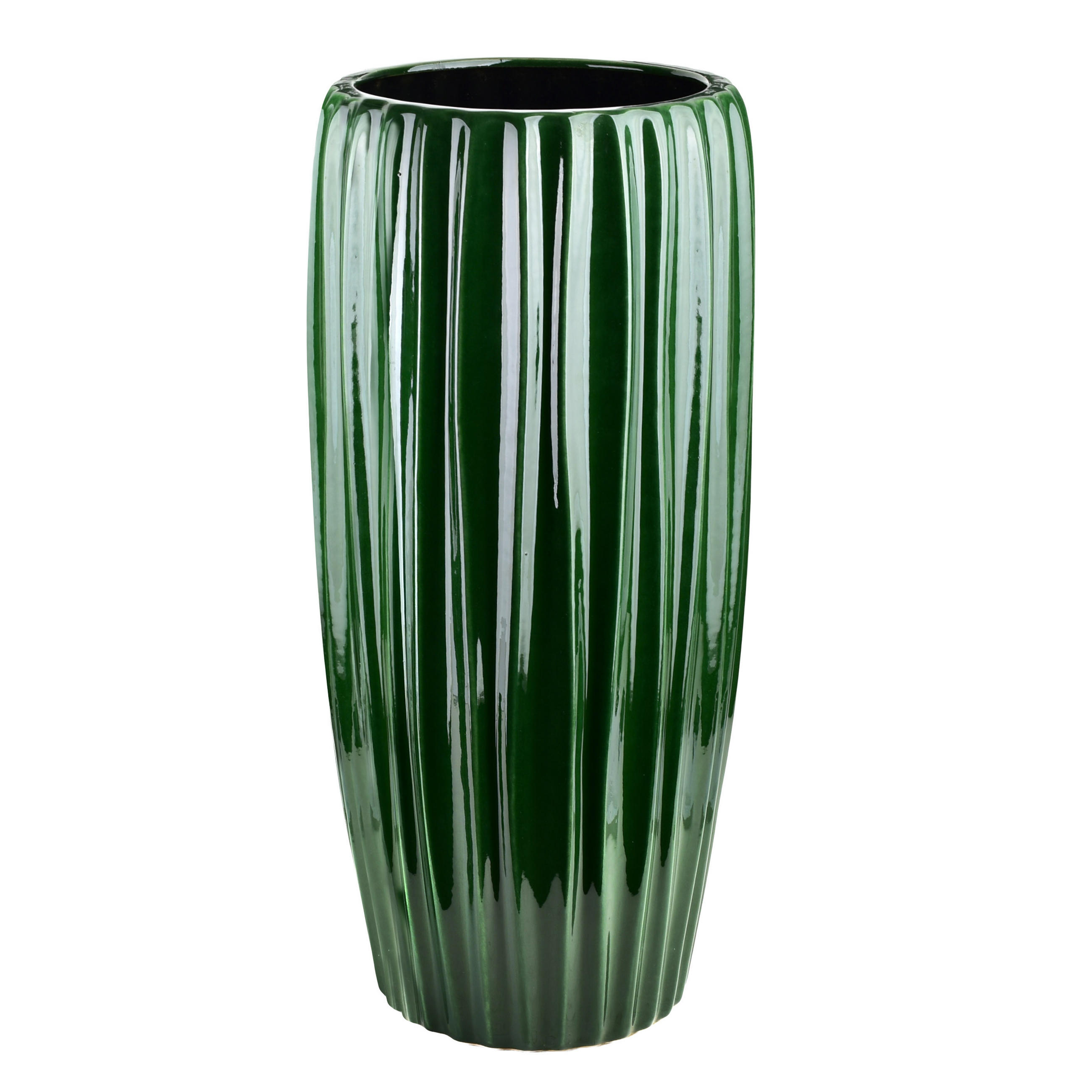 VASE Manon Grün 24,5/31/64cm Keramik - Grün, Keramik (65cm) - Mondex