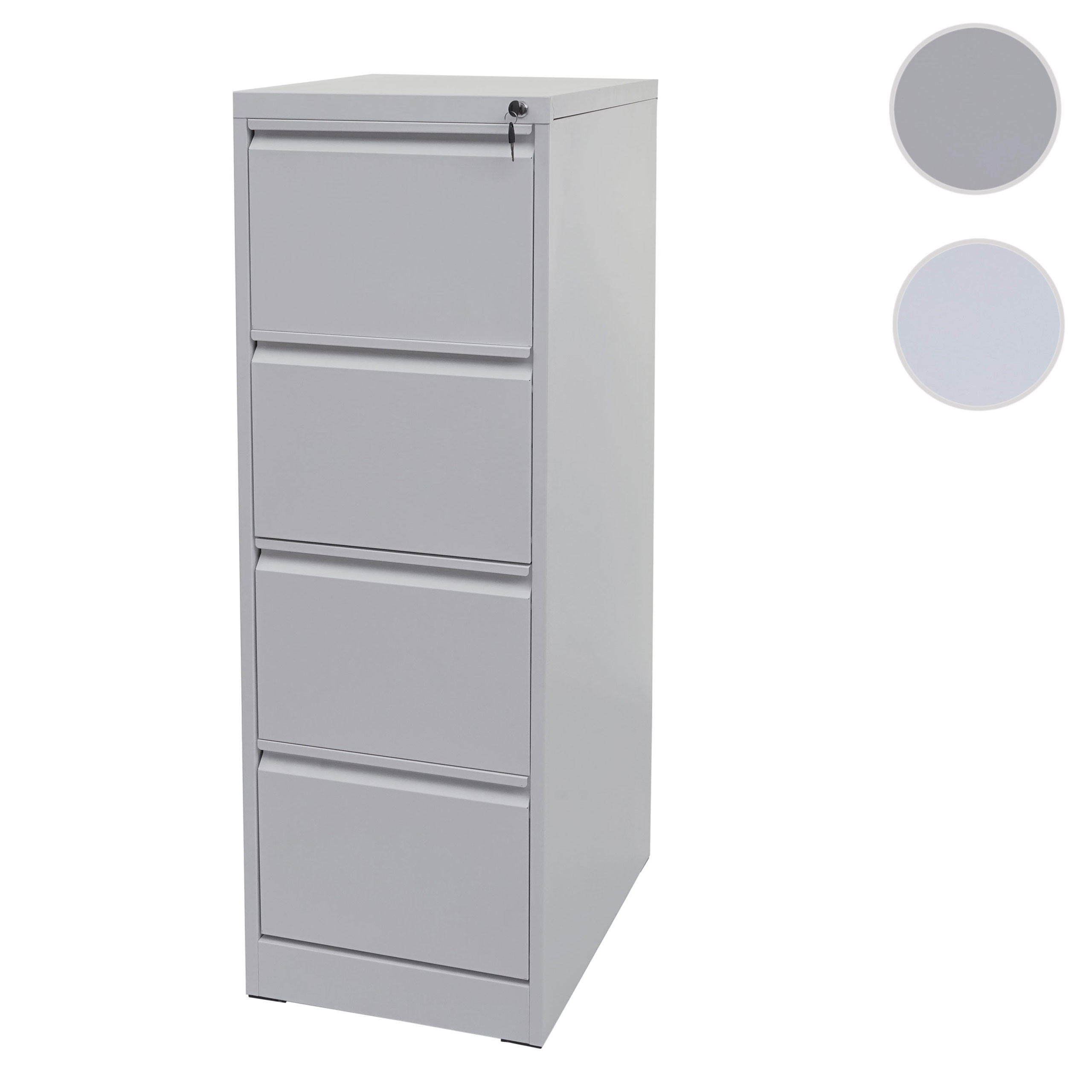 HÄNGEREGISTERSCHRANK Grau - Grau, Metall (46/134/62cm) - MCW
