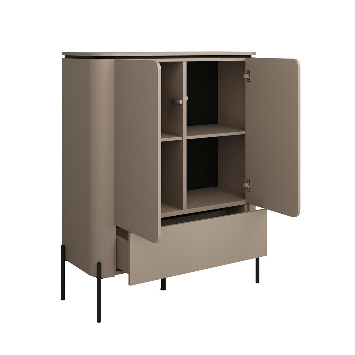 SIDEBOARD Taupe - Taupe, Holzwerkstoff (98/123.2/39.5cm) - Petits-meubles