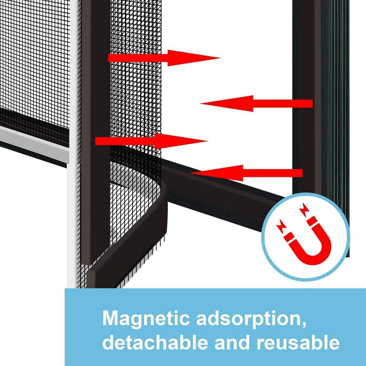 FLIEGENGITTER Fenster 150 x 130 cm Magnetisch - Weiß, Textil (130/3/150cm)