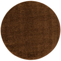 HOCHFLOR LANGFLOR TEPPICH ALOHA RUND - Braun, Textil (120/120cm) - Pergamon