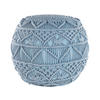 POUF Blau 40/40/40 cm Kayseri - Blau, Naturmaterialien/Textil (40/40/40cm) - Beliani