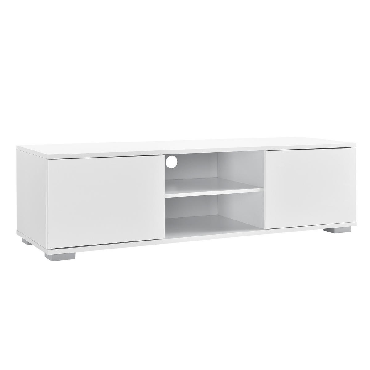 LOWBOARD Werpen - Weiß, Holzwerkstoff (120/34.5/40cm) - [en.casa]