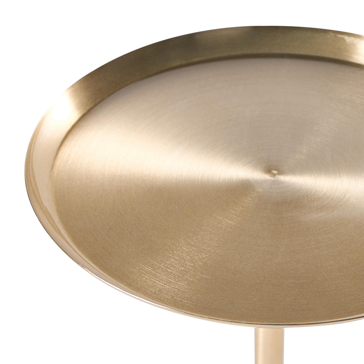 BEISTELLTISCH Metall Weißer Marmor Camelo - Goldfarben, Metall (36/36/53cm) - Beliani