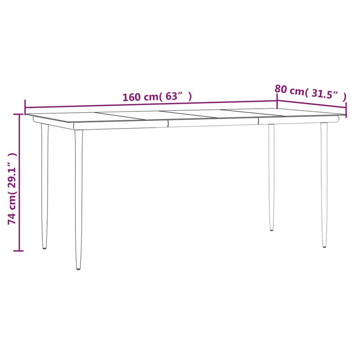 GARTEN-ESSGRUPPE 5-TLG. Mit Kissen Schwarz Poly Rattan - Schwarz, Kunststoff - vidaXL