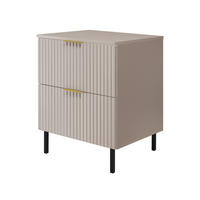 WASCHBECKUNTERSCHRANK, Eiche Craft, 60 x 77 x 46 cm, silberner Griff, schwarze Beine + Arbeitsplatte - Beige/Goldfarben, Holzwerkstoff (60/77/46cm) - 3XE LIVING