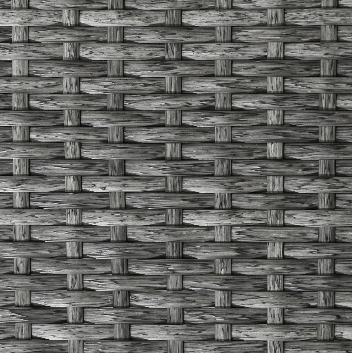 GARTENGARNITUR aus Rattan 77x76x78 cm Grau klappbar mit 2 Stühlen und rundem Tisch - Grau, Naturmaterialen - Modfu