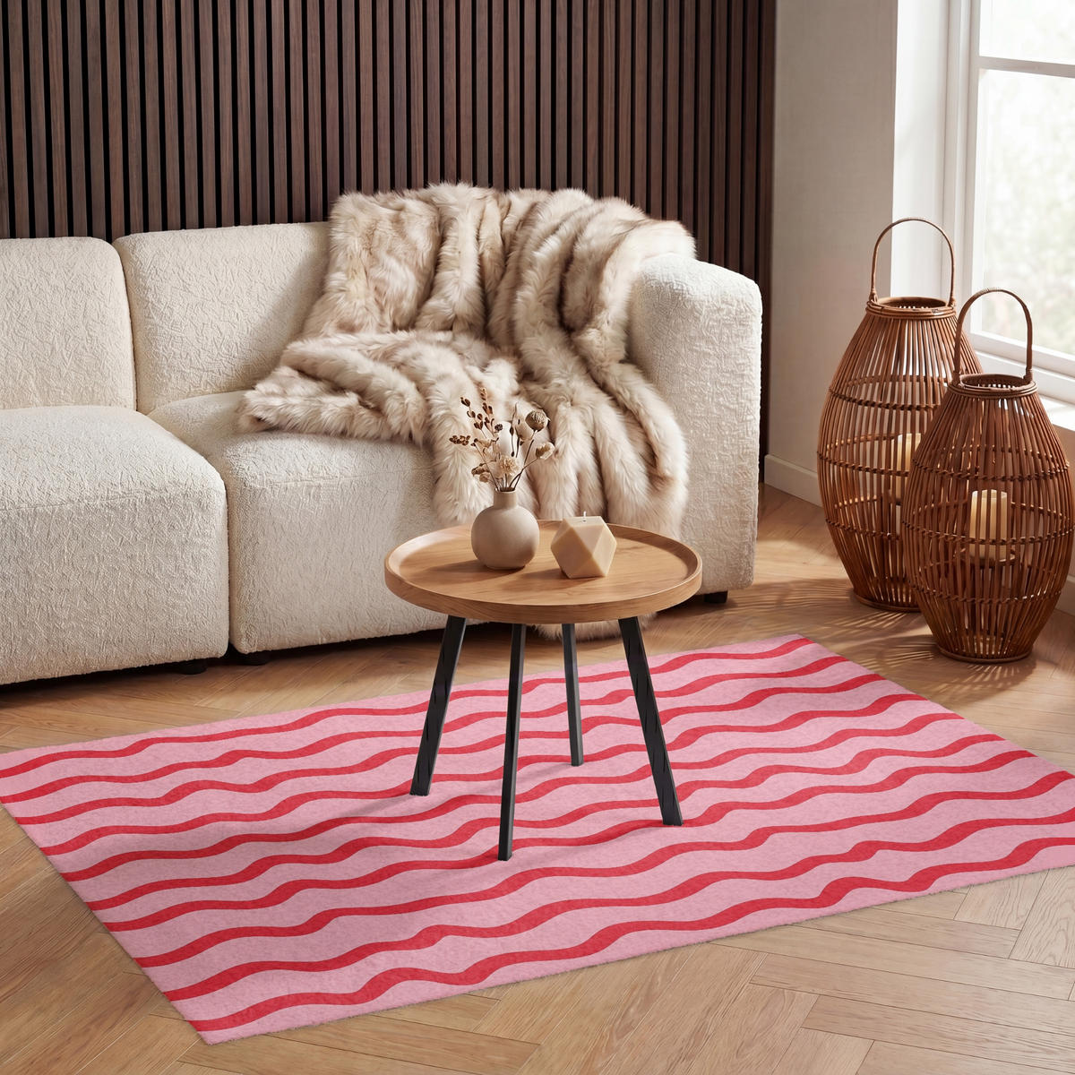 KOBERCE - Hravé - vzor - červená - 120x80 cm - červená, textil/plast (120/0.4cm) - OnlyWow