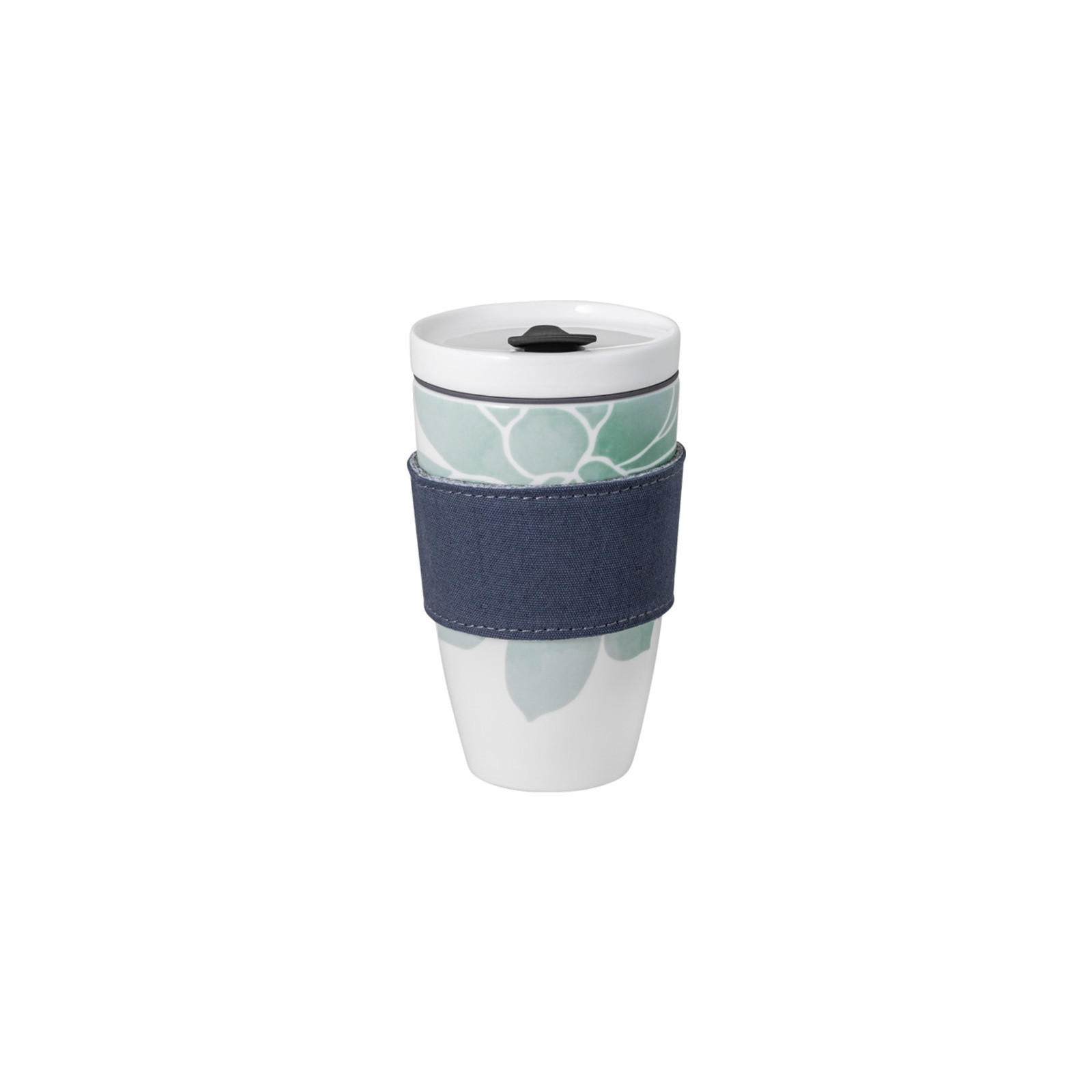KAFFEEBECHER M Coffee To Go Sukkulente 350 ml - Weiß/Grün, Keramik (0.35L) - like.Villeroy & Boch