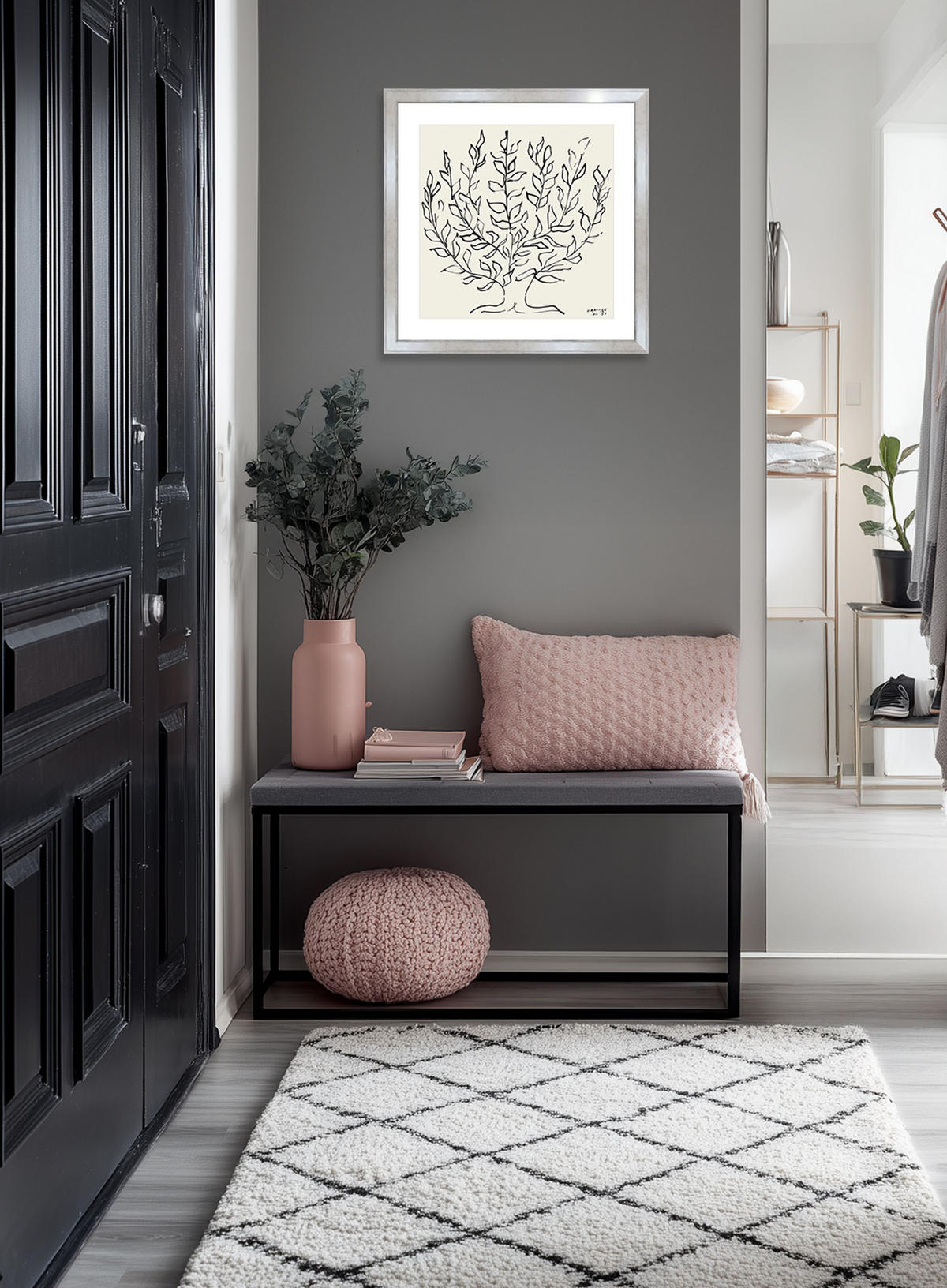 BILD gerahmt 53x53 cm Henri Matisse „Le Platane“ - Weiß, Holz (53/53cm) - artissimo