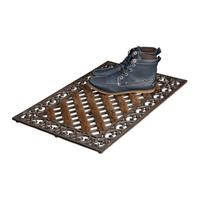 FUSSABTRETER - Braun, Textil/Metall (72/46cm) - Relaxdays