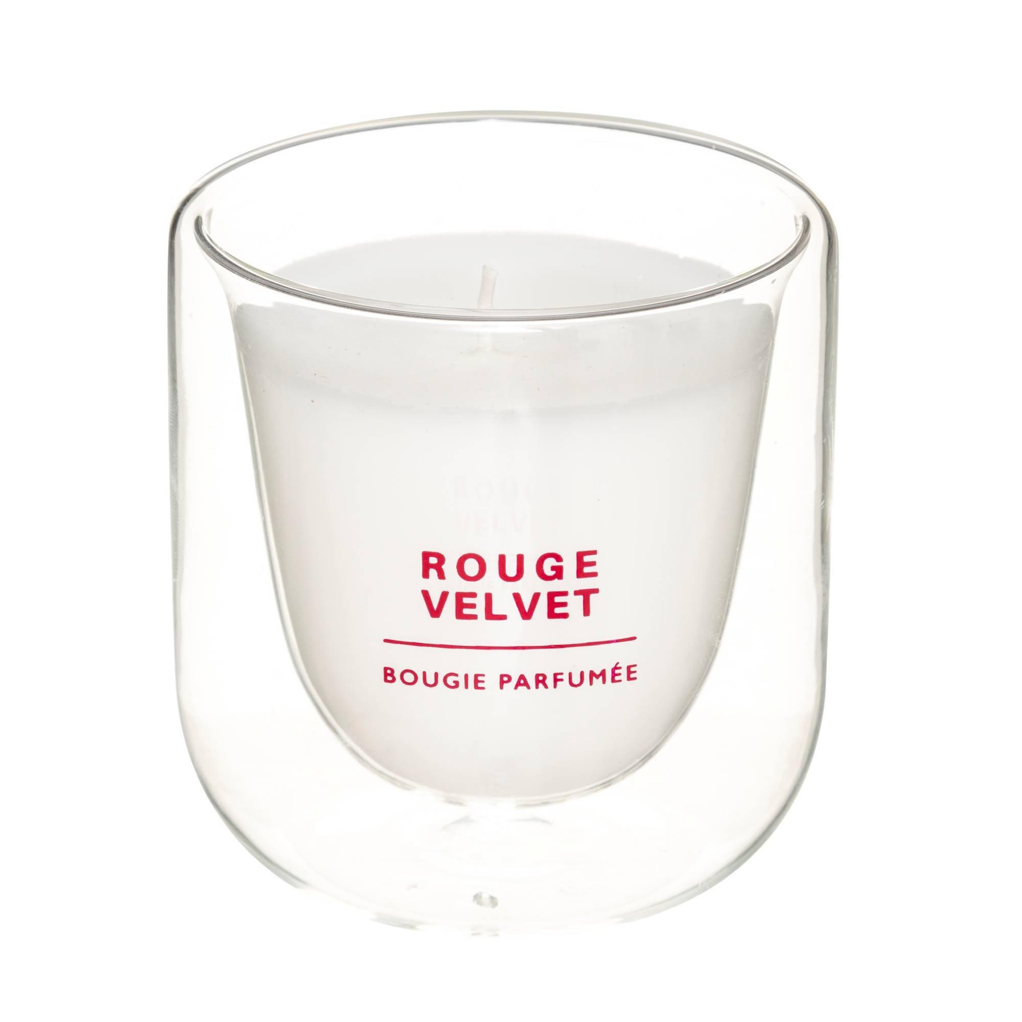 DUFTKERZE im Glas Rouge Velvet 8/8/8,5 cm - Transparent, Paraffin (8/8.5cm) - Atmosphera Createur d´interieur