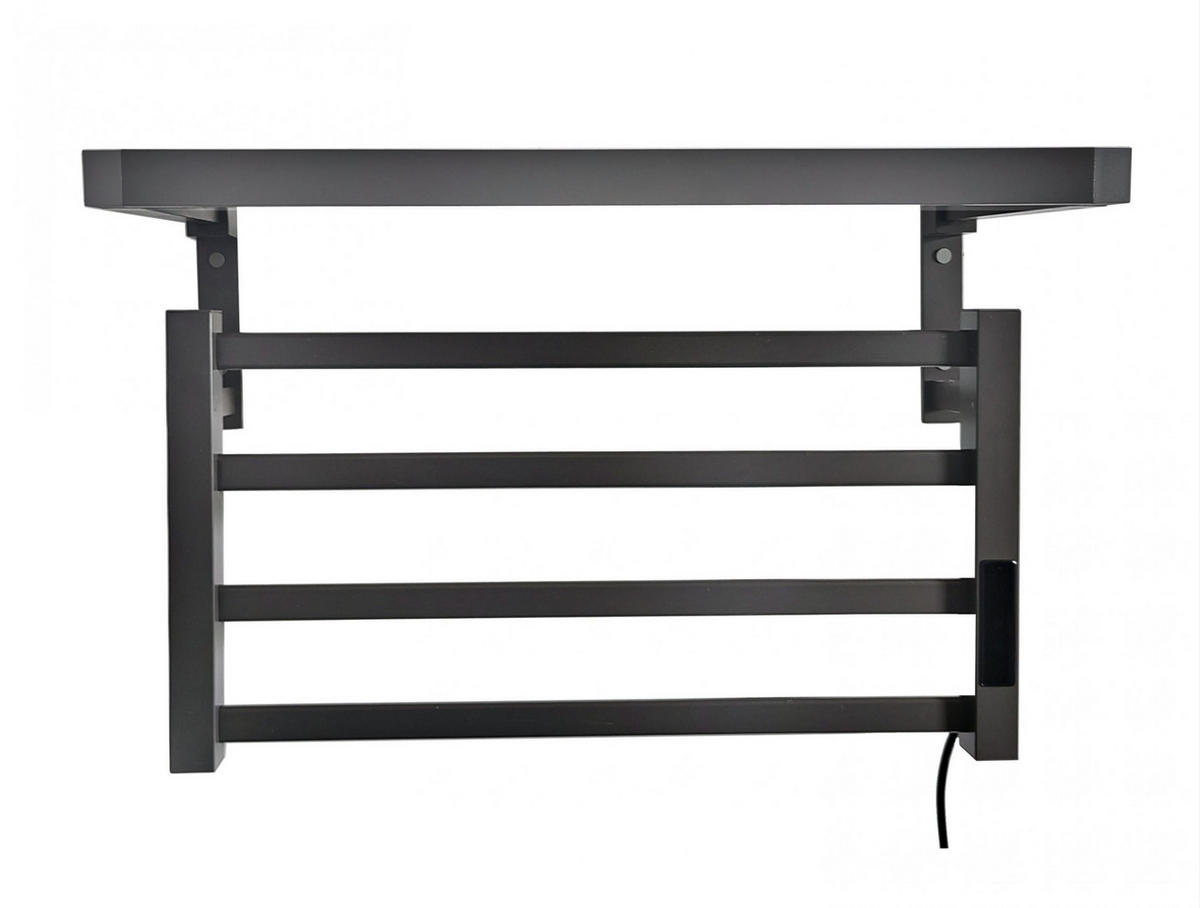 HANDTUCHTROCKNER Grau mit Elektrosystem und Wandhalterung 55 W - Grau, Metall (57/39/27cm) - Purline